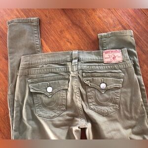 True Religion Women's Olive Jeans